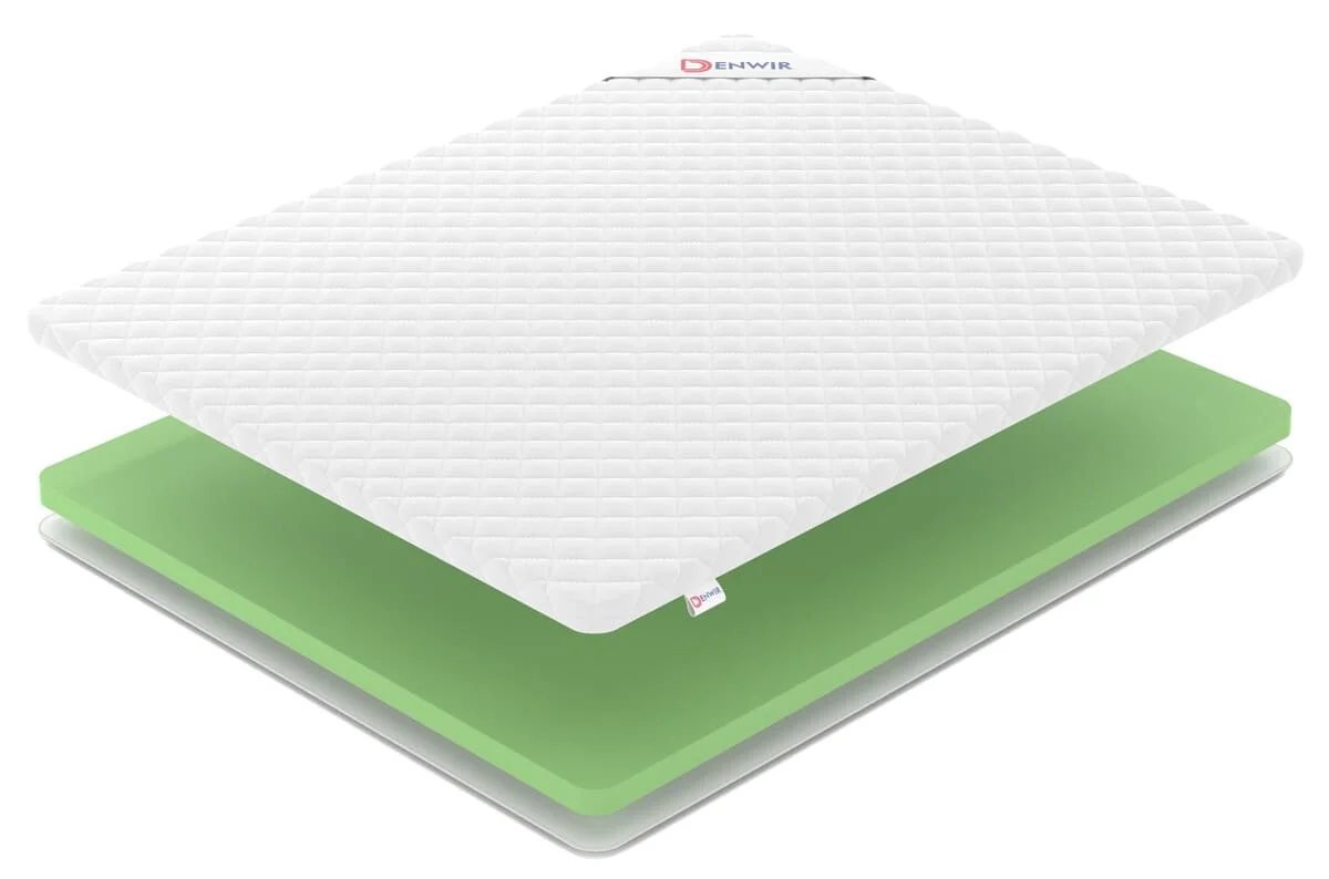 Тонкий матрас Denwir Eco Foam 5, в разрезе, вид с угла