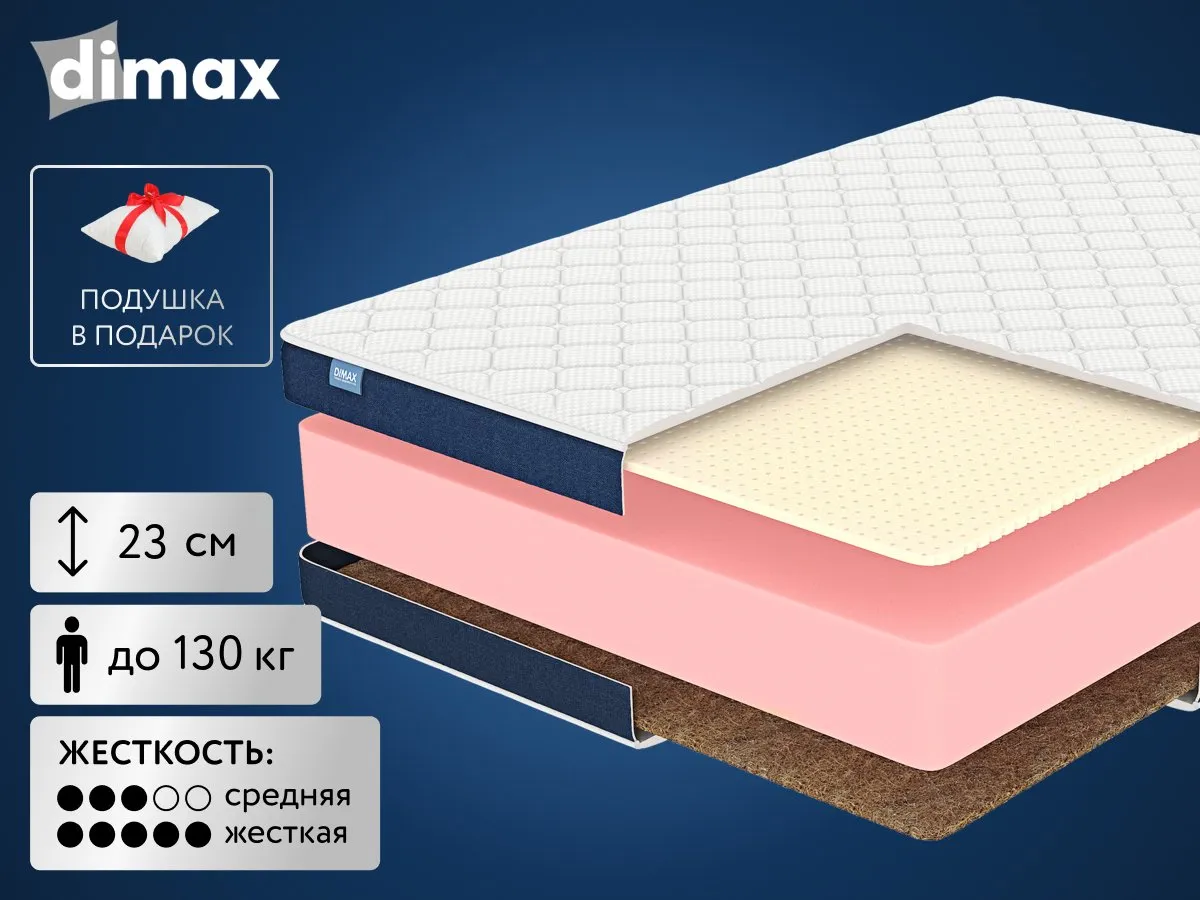 Матрас Dimax Практик 22 латекс кокос