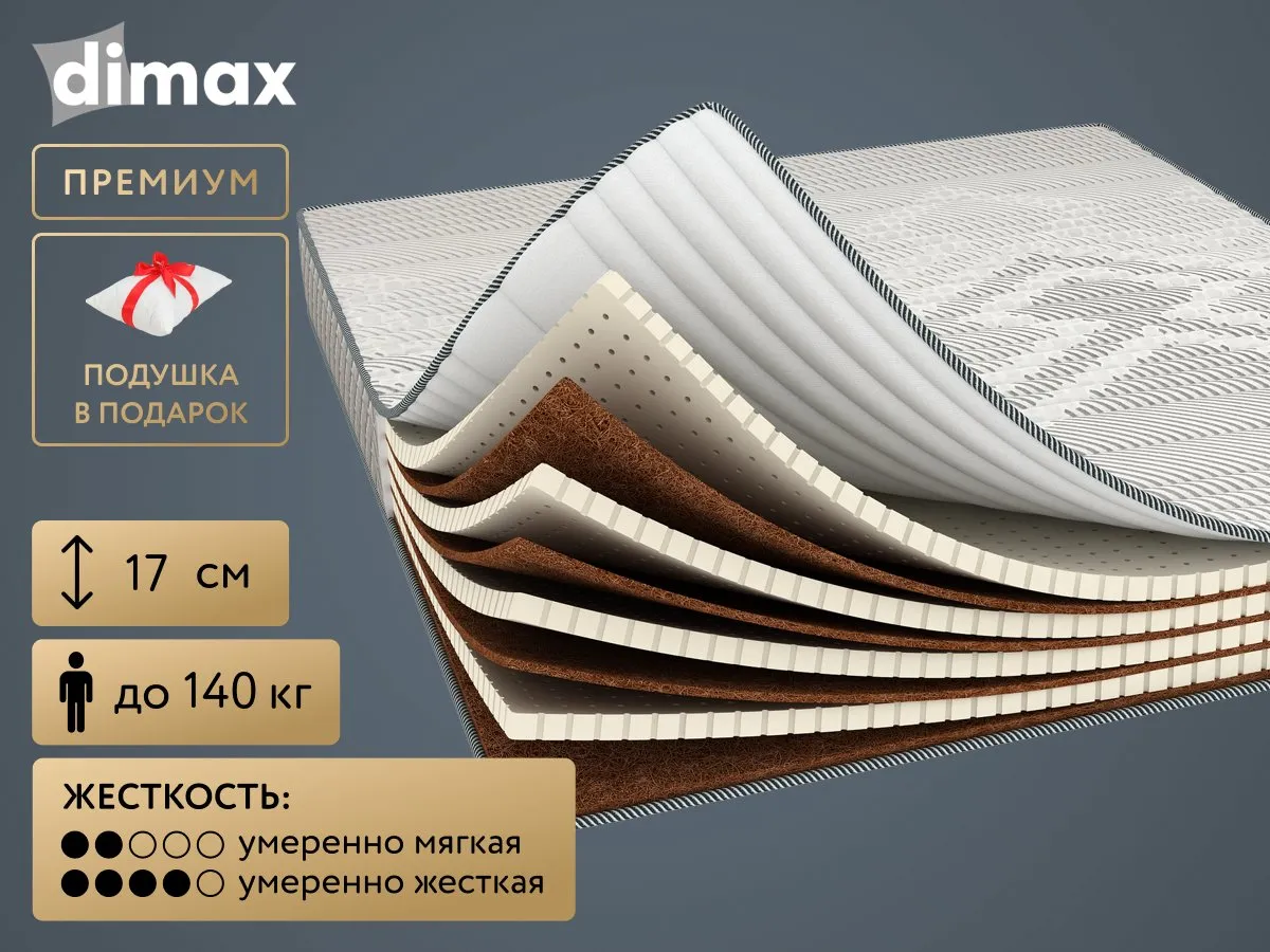 Матрас Dimax Онли Медиум Софт 90x200