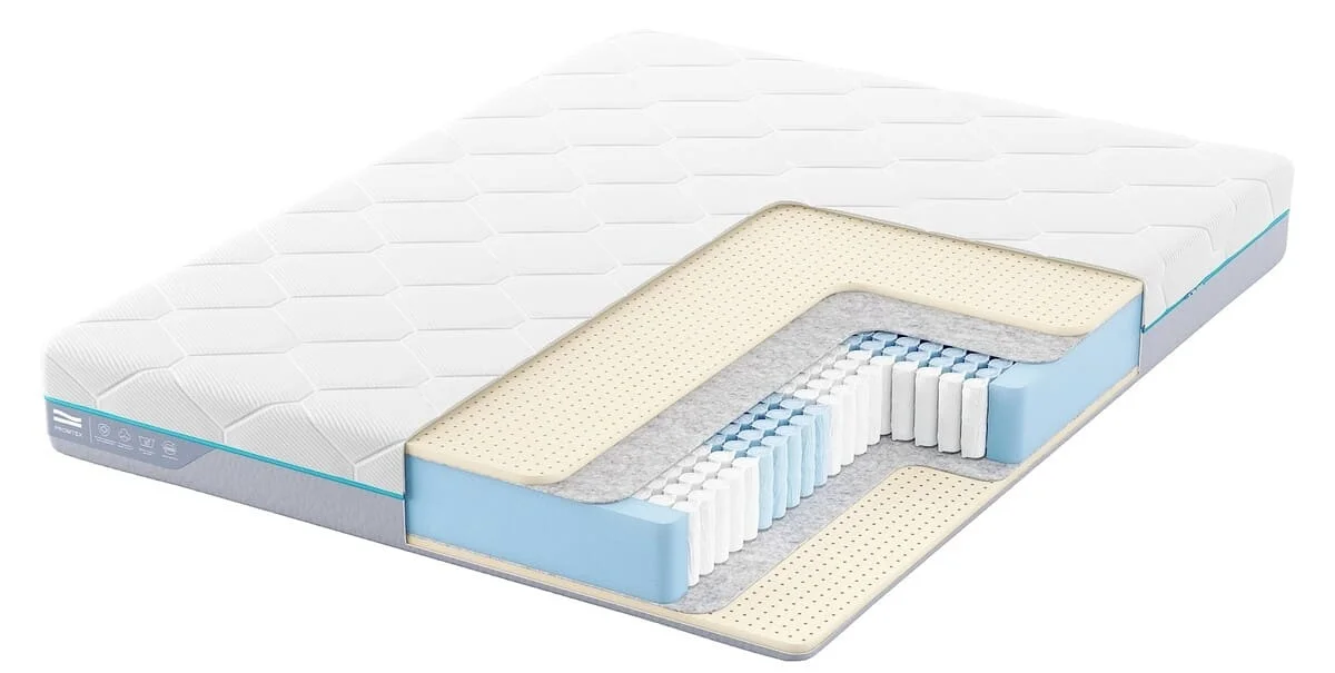 Матрас Promtex Multipacket Latex 2, в разрезе, вид с угла