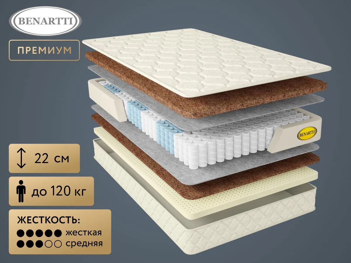 Матрас Benartti Prime Hard S1000 160x200