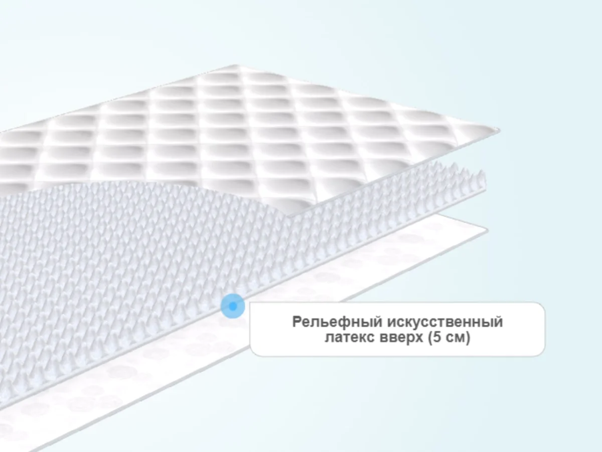 Слои тонкого матраса MaterLux Эрголатекс