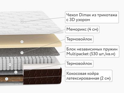 Матрас Dimax Мега Мемо Хард