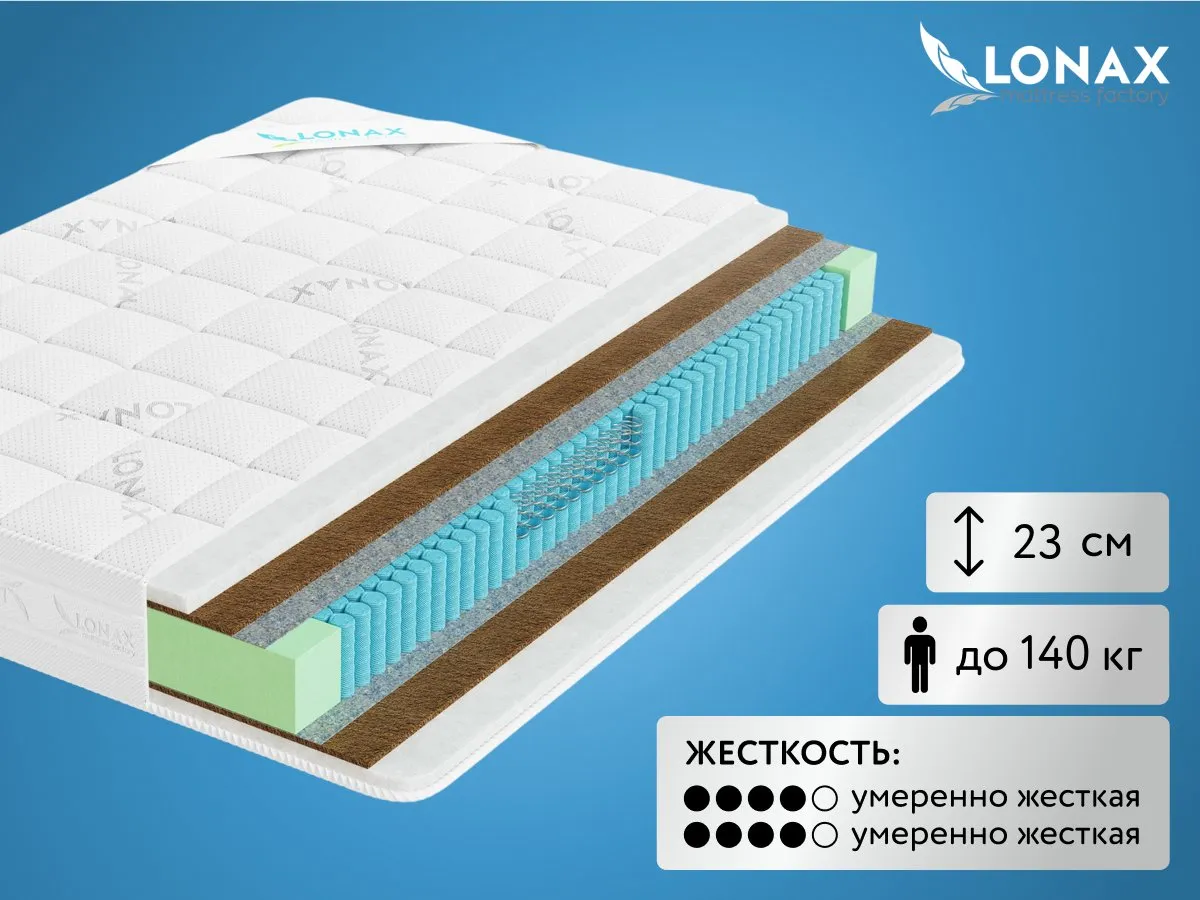 Матрас Lonax Strutto-Cocos S1000 90x200