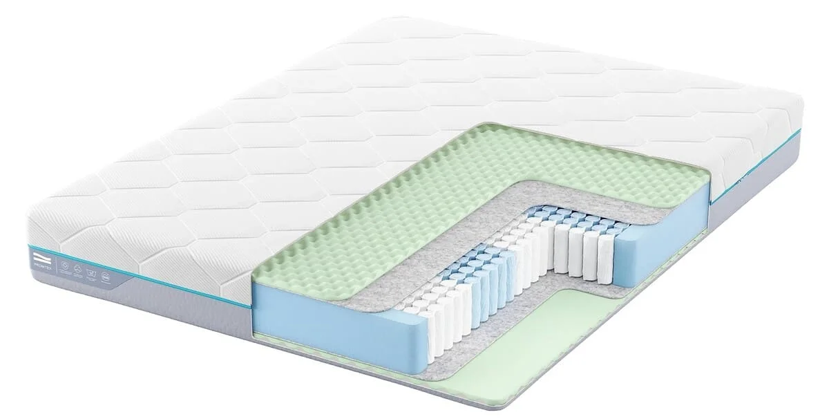 Матрас Promtex Multipacket Standart M, в разрезе, вид с угла