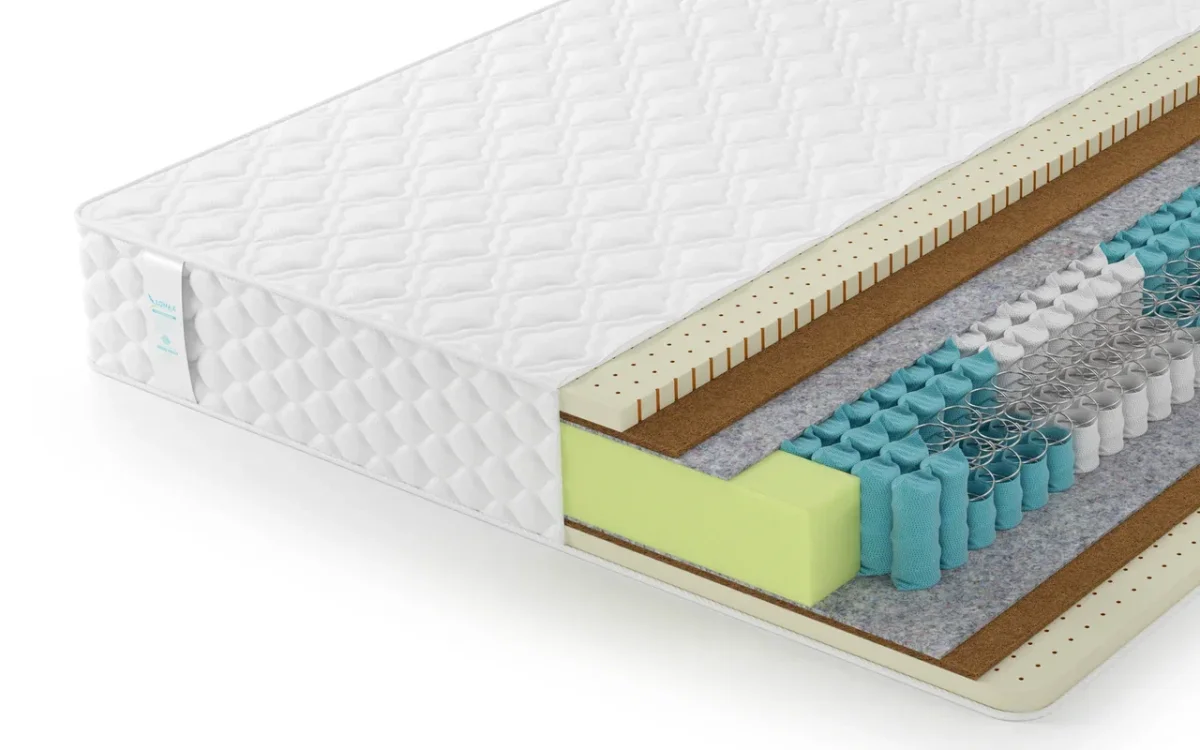 Матрас Lonax Medium TFK 5 зон, разрез сбоку