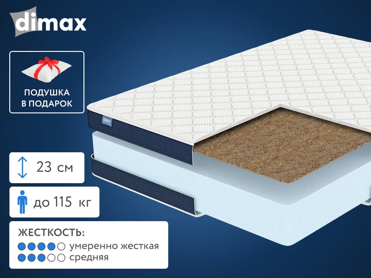 Матрас Dimax Практик Чип Ролл 21 Кокос 160x200