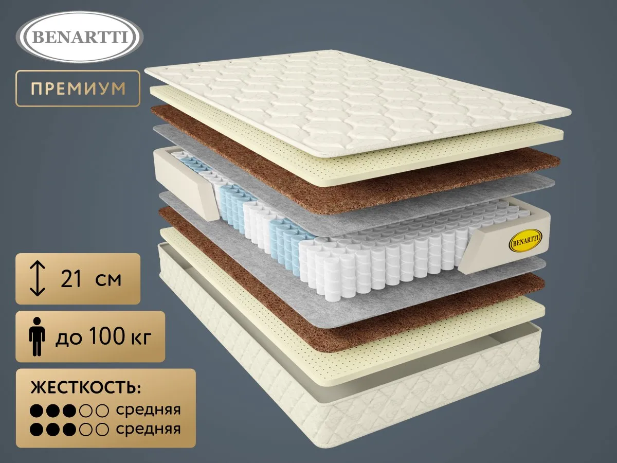 Матрас Benartti Prime Optima S1000 90x200