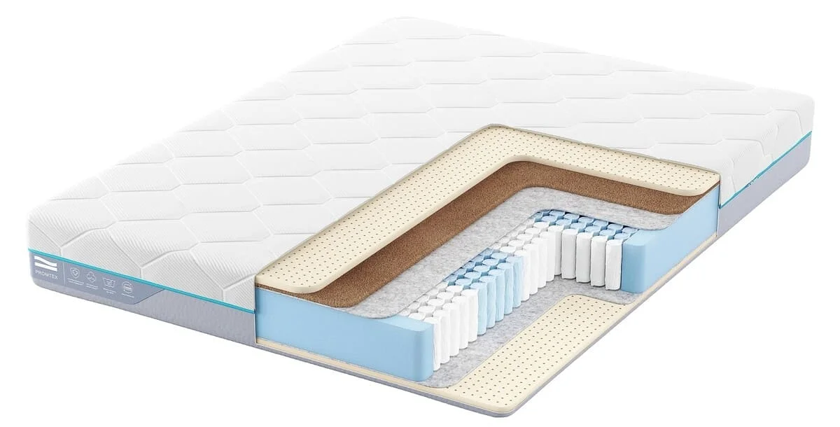 Матрас Promtex Multipacket Prestige 2, в разрезе, вид с угла